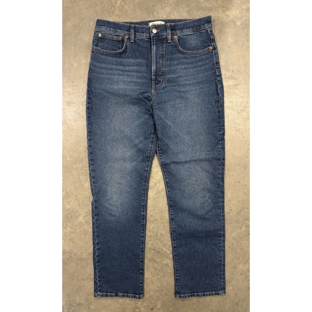 Madewell 90’s Straight Leg Jeans High Rise Relaxed Womens Sz 31 Stretch
